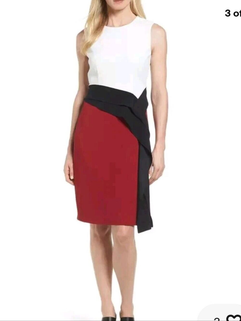 Hugo Boss Disalana Multi-color Colorblock Casual business wear sheath Dress